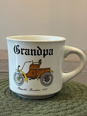 Papel Mug, Oldsmobile Runabout, 1903, "Grandpa" Personalized Ceramic Cup